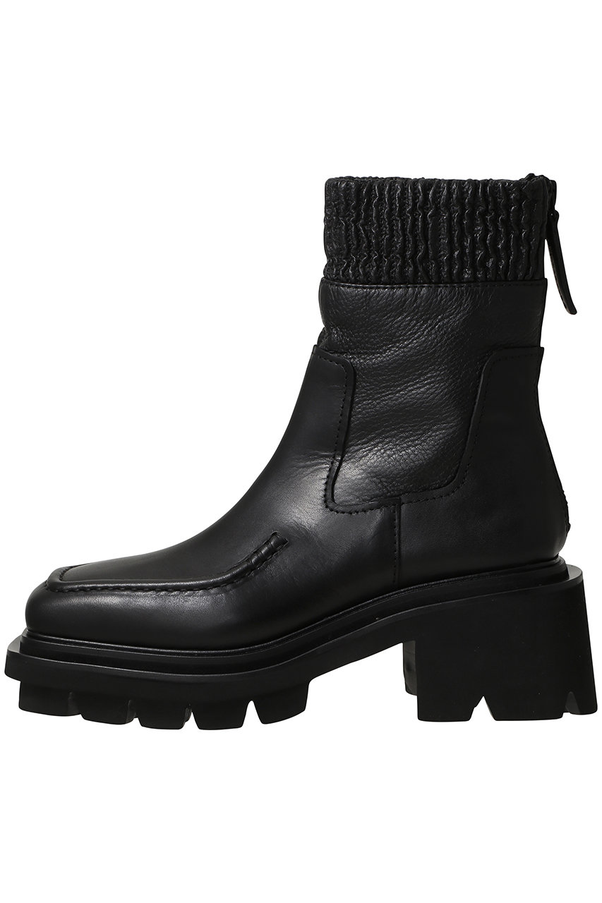 ph7+ タンクソールスクエアトウショートブーツ (ブラック, 39(25.1cm)) ピアッカセッテ ELLE SHOP ph7+ タンクソールスクエアトウショートブーツ (ブラック, 39(25.1cm)) ピアッカセッテ ELLE SHOP