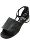 スクエアモチーフTストラップサンダル ピアッカセッテ/ph7+ ブラック