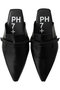 ポインテッドフラットミュール ピアッカセッテ/ph7+ ブラック