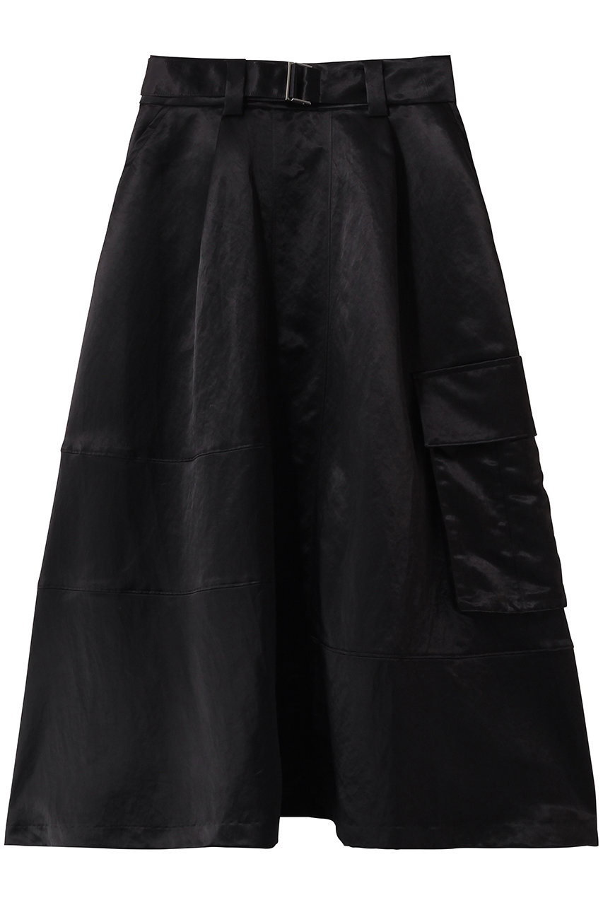 ピアッカセッテ/ph7+のベルト付きパネルスカート(ブラック/P4SSK06)