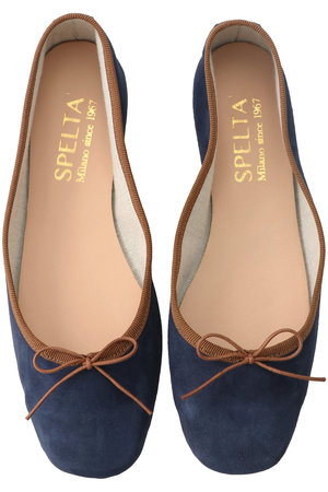 スペルタ/SPELTAのSOFIA スエードバイカラーバレエシューズ