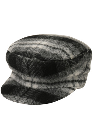 ウールモッサプレイドマリンキャップ