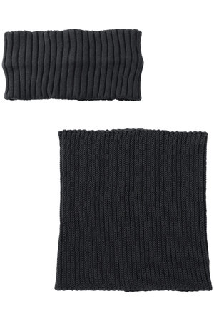 キジマ タカユキ/KIJIMA TAKAYUKIのコットンカシミアニットヘッドバンド＆ネックウォーマー(140100/140104)