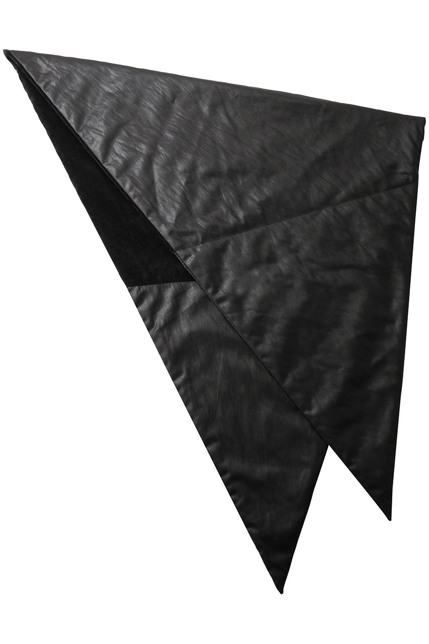 KIJIMA TAKAYUKI レザーライクタフタパデッドスカーフ (ブラック, F) キジマ タカユキ ELLE SHOP