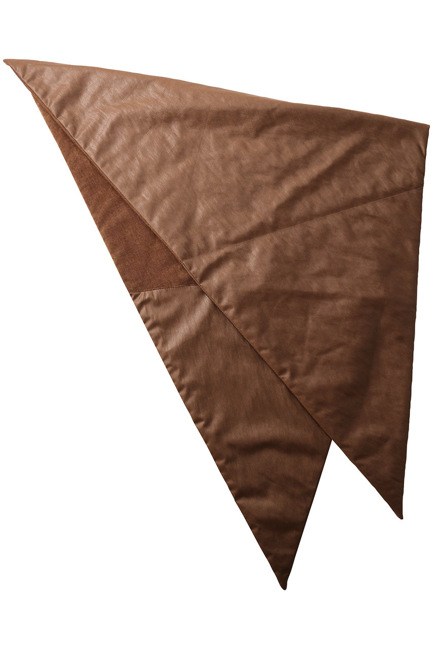 KIJIMA TAKAYUKI レザーライクタフタパデッドスカーフ (ブラウン, F) キジマ タカユキ ELLE SHOP