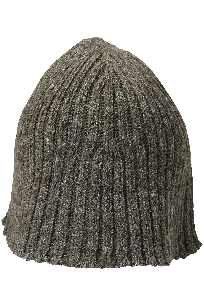 KIJIMA TAKAYUKI WOOL POLY LINEN BELL BEANIE (カーキ, F) キジマ タカユキ ELLE SHOP