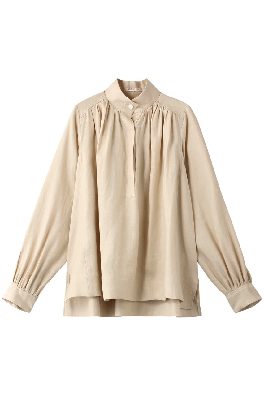 HOUSE OF LOTUS ハウス オブ ロータス リネンツイルブラウス ベージュ