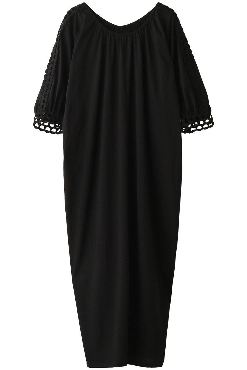 House Of Lotus 刺繍コットン天竺ワンピース ブラック の通販 Elleshop エル ショップ