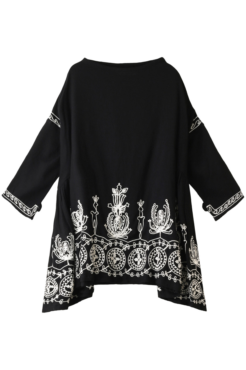 SALE 【40%OFF】 HOUSE OF LOTUS ハウス オブ ロータス アリーワーク刺繍チュニックブラウス ブラック