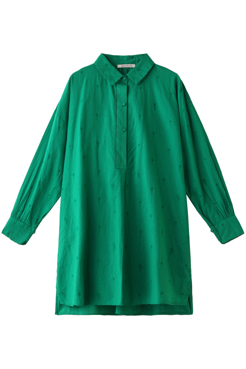 SALE 【50%OFF】 HOUSE OF LOTUS ハウス オブ ロータス パームツリー刺繍ブラウス グリーン