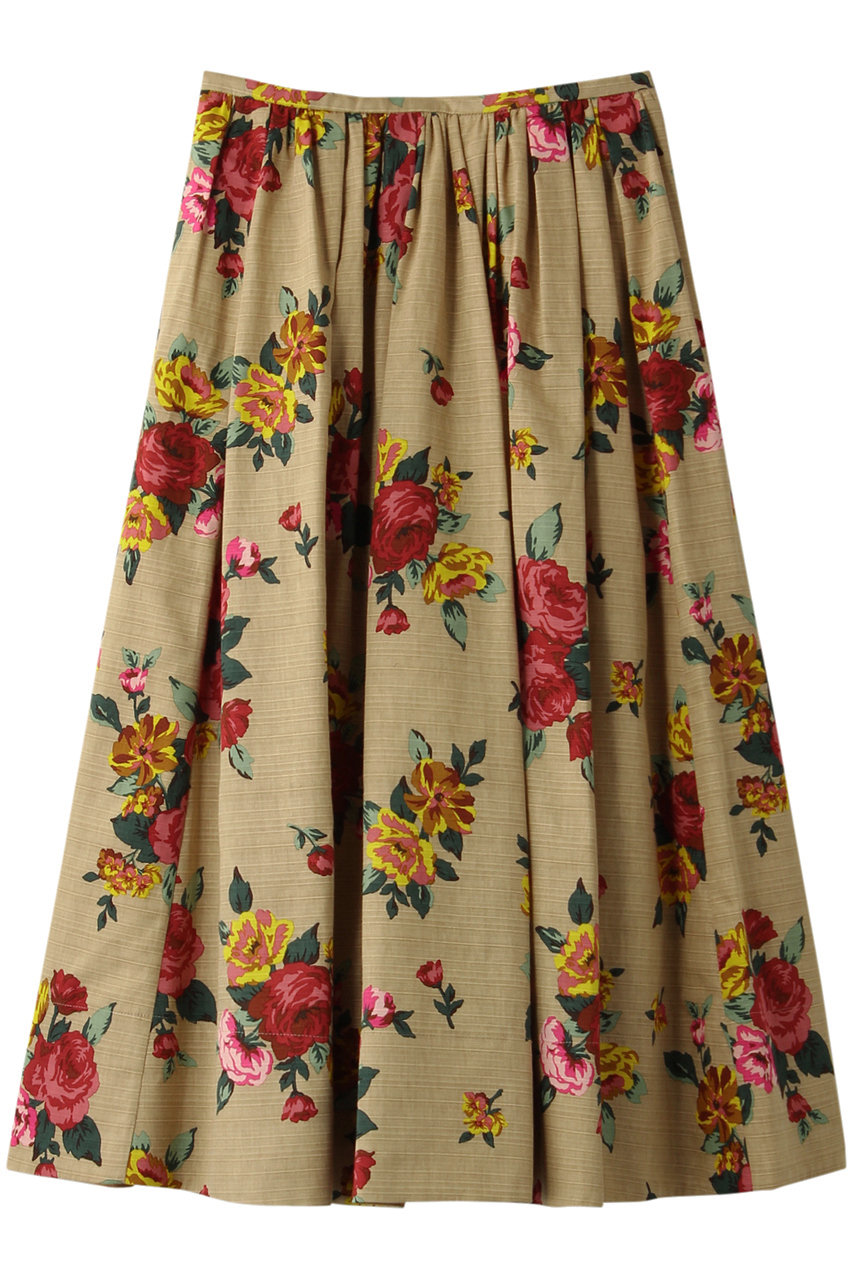SALE 【40%OFF】 HOUSE OF LOTUS ハウス オブ ロータス クラシックフラワープリントフレアスカート ベージュ