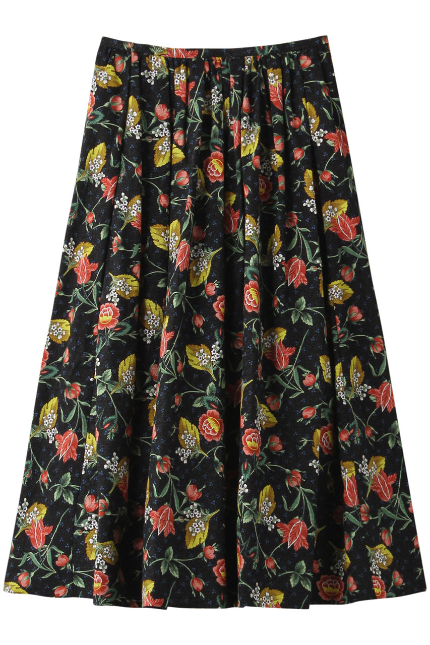 SALE 【40%OFF】 HOUSE OF LOTUS ハウス オブ ロータス クラシックフラワープリントフレアスカート ブラック