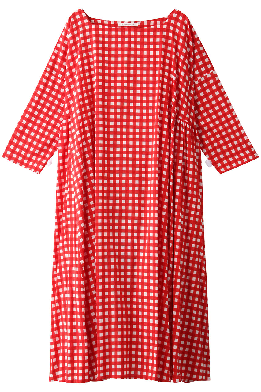 House Of Lotus ハウス オブ ロータス ギンガムチェックワンピース オンライン限定 レッド の通販 Elleshop エル ショップ