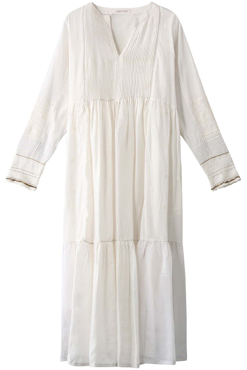 House Of Lotus ハウス オブ ロータス ピンタックワンピース ホワイト の通販 Elleshop エル ショップ