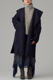 フーデッドオーバーサイズコート