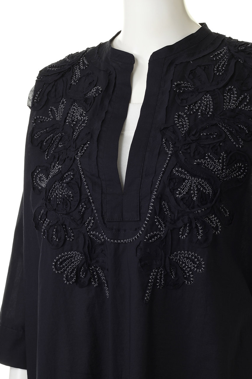 House Of Lotus ハウス オブ ロータス コットン刺繍カフタンワンピース ホワイト の通販 Elleshop エル ショップ