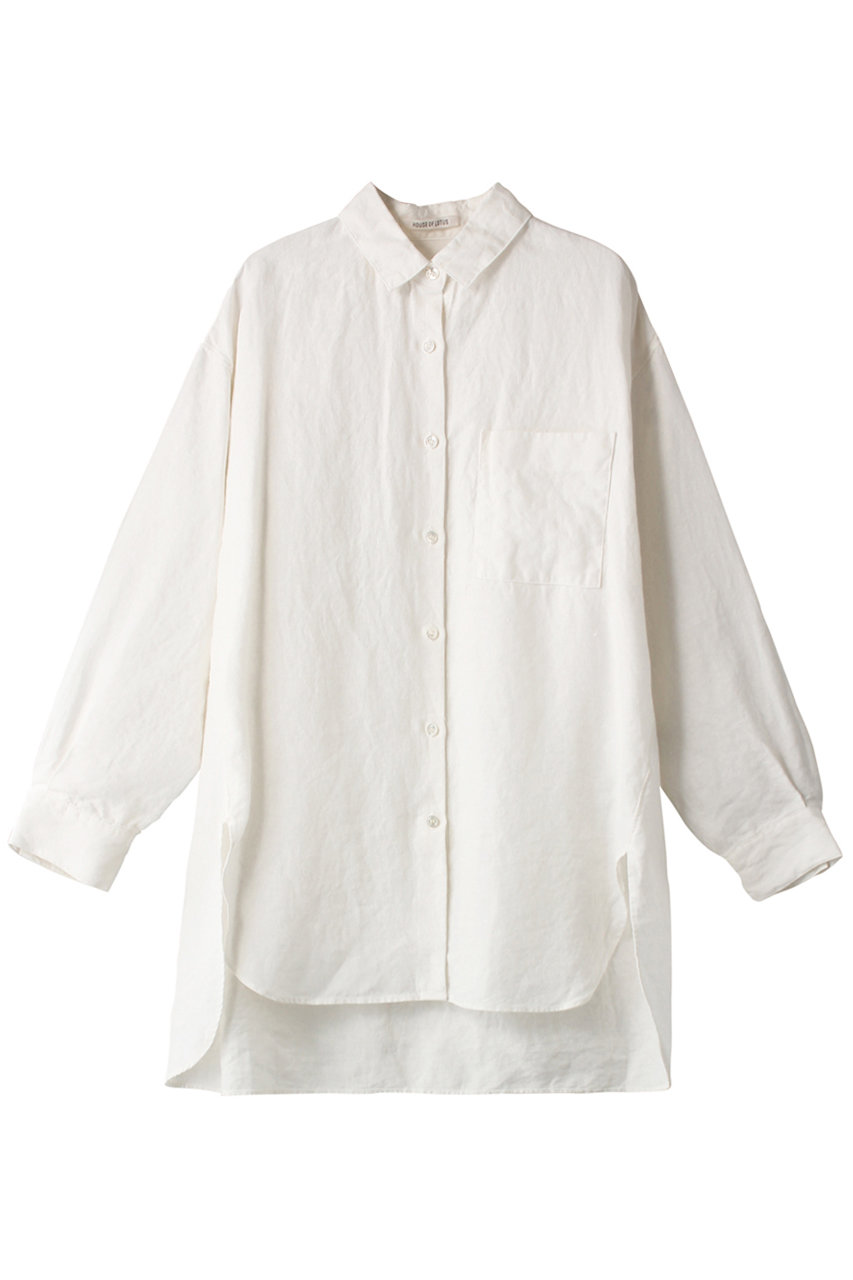 House Of Lotus ハウス オブ ロータス フレンチリネンシャツ ホワイト の通販 Elleshop エル ショップ