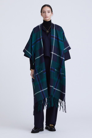 ダグラスチェックポンチョ