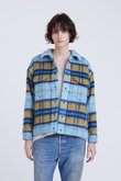 シャギーチェックジャケット