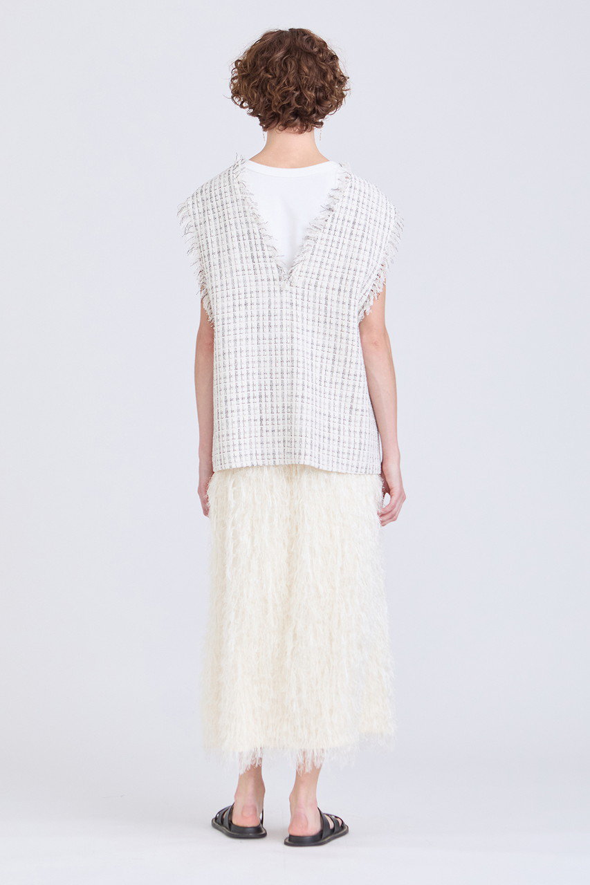 ハウスオブロータス 麻100% スカート ファーイーストカンパニー 茶色 M