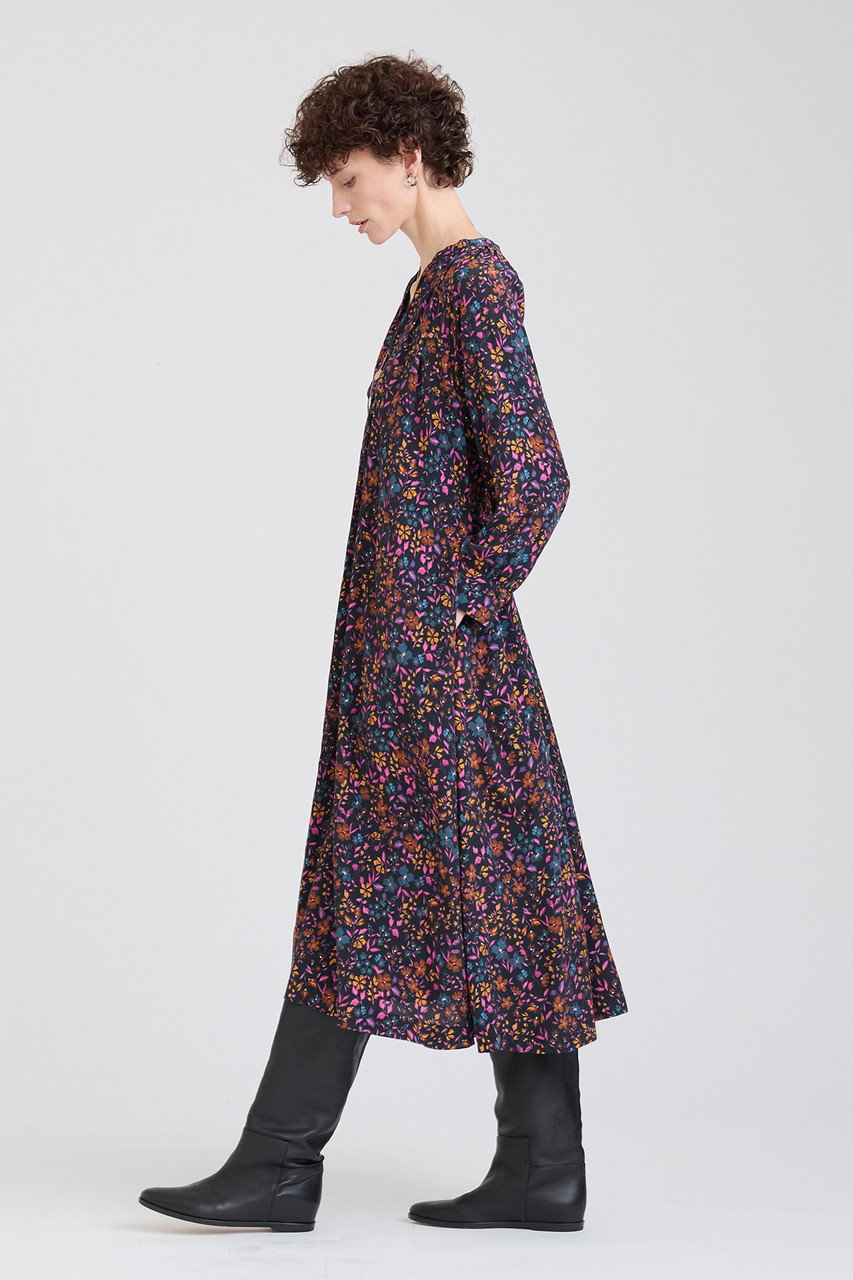 HOUSE OF LOTUS ハウスオブロータス ロングワンピース ドット柄 シルクドットプリントワンピース ｜ハウス オブ ロータス＜HOUSE