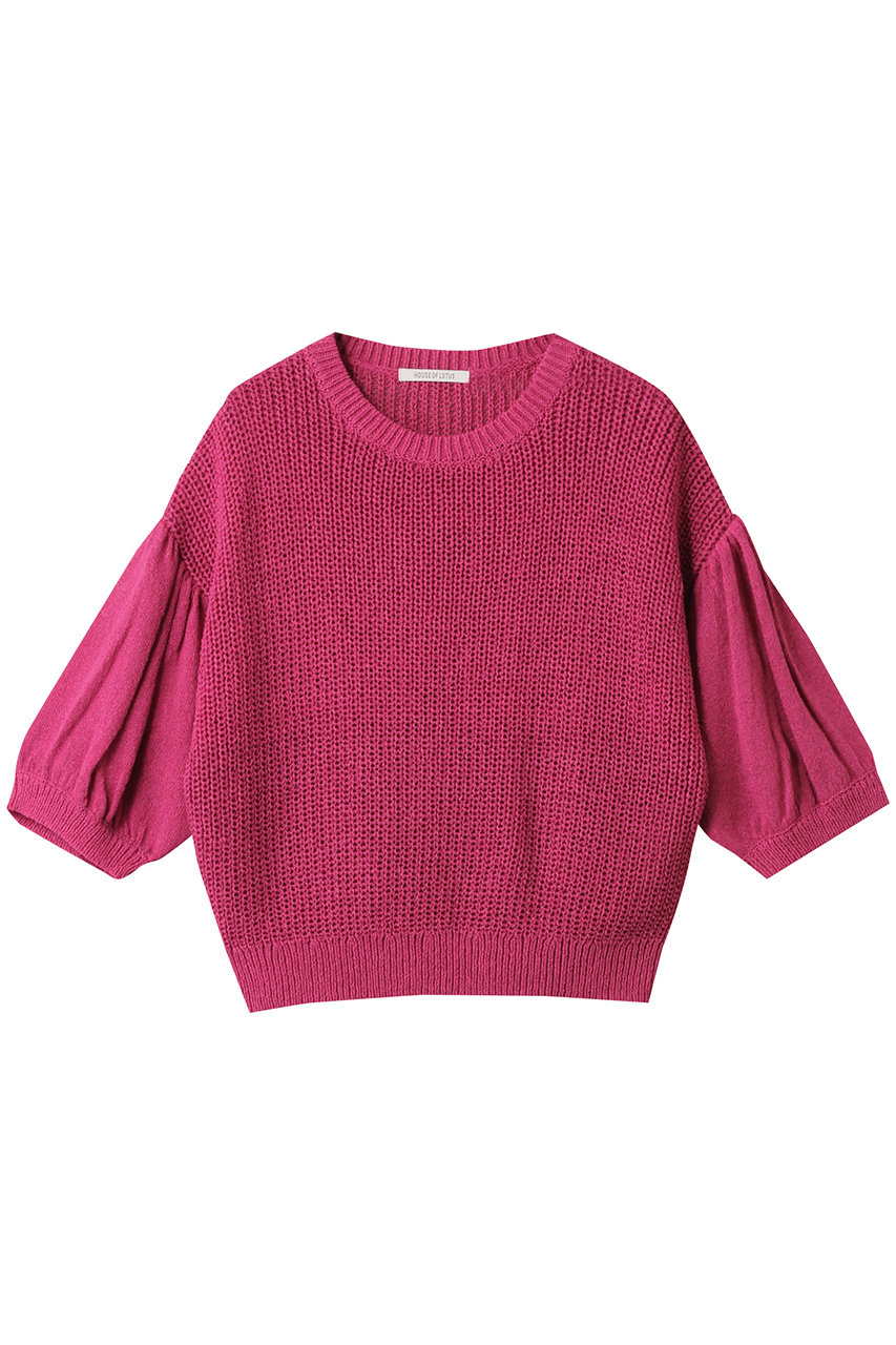 HOUSE OF LOTUS ペーパーポリエステルパフスリーブプルオーバー (レッド, M) ハウス オブ ロータス ELLE SHOP HOUSE OF LOTUS ペーパーポリエステルパフスリーブプルオーバー (レッド, M) ハウス オブ ロータス ELLE SHOP