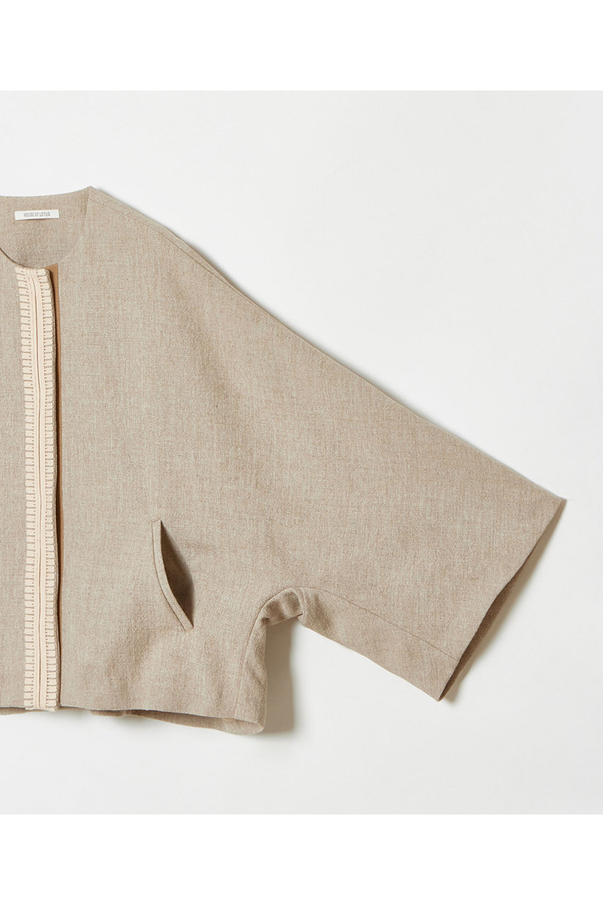LOHEN サンドベージュ デザインスリーブコート LOHEN サンドベージュ デザインスリーブコート ロングコート size38