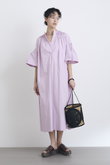 ブロードタックシャーリングワンピース