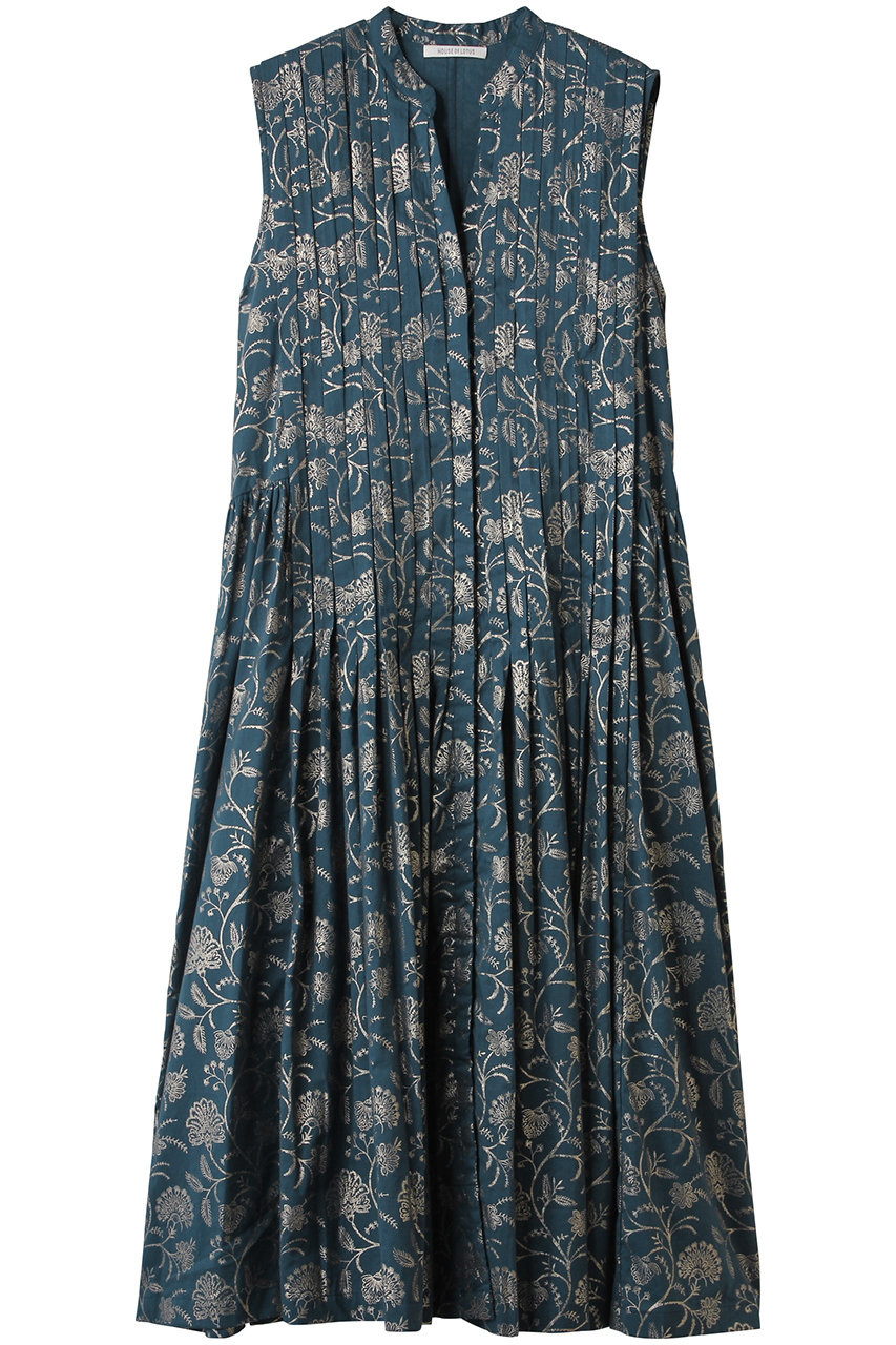 HOUSE OF LOTUS ハクプリントスタンドカラーワンピース (グリーン, M) ハウス オブ ロータス ELLE SHOP HOUSE OF LOTUS ハクプリントスタンドカラーワンピース (グリーン, M) ハウス オブ ロータス ELLE SHOP