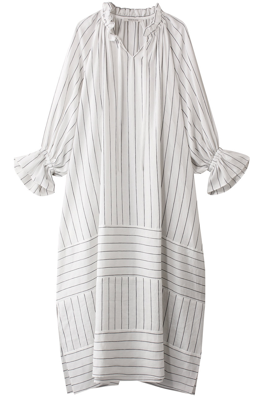 HOUSE OF LOTUS ストライプブロッキングワンピース (ホワイト, M) ハウス オブ ロータス ELLE SHOP HOUSE OF LOTUS ストライプブロッキングワンピース (ホワイト, M) ハウス オブ ロータス ELLE SHOP