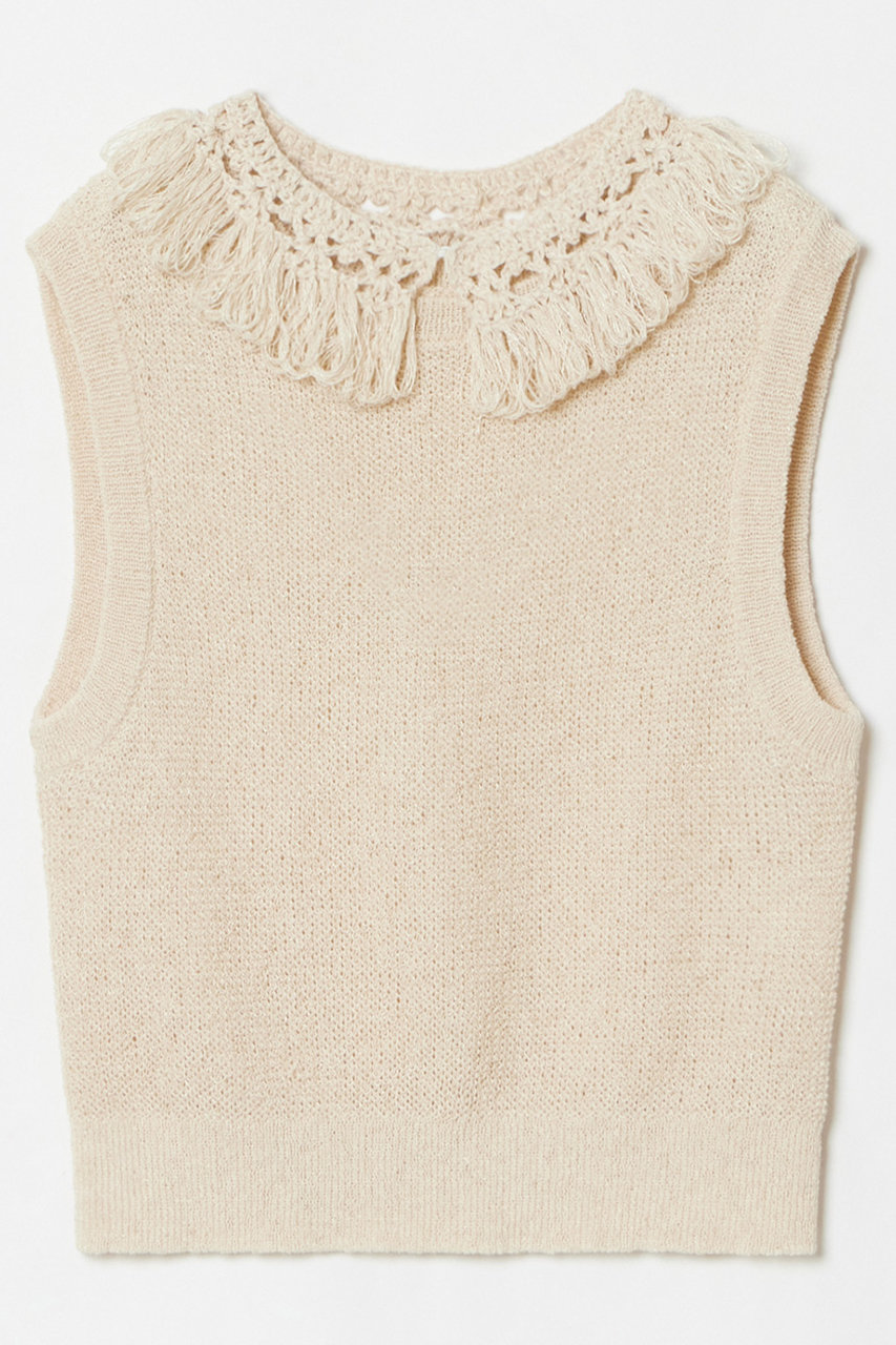 HOUSE OF LOTUS ミックスヤーンデタッチャブルカラープルオーバー (ベージュ, M) ハウス オブ ロータス ELLE SHOP HOUSE OF LOTUS ミックスヤーンデタッチャブルカラープルオーバー (ベージュ, M) ハウス オブ ロータス ELLE SHOP