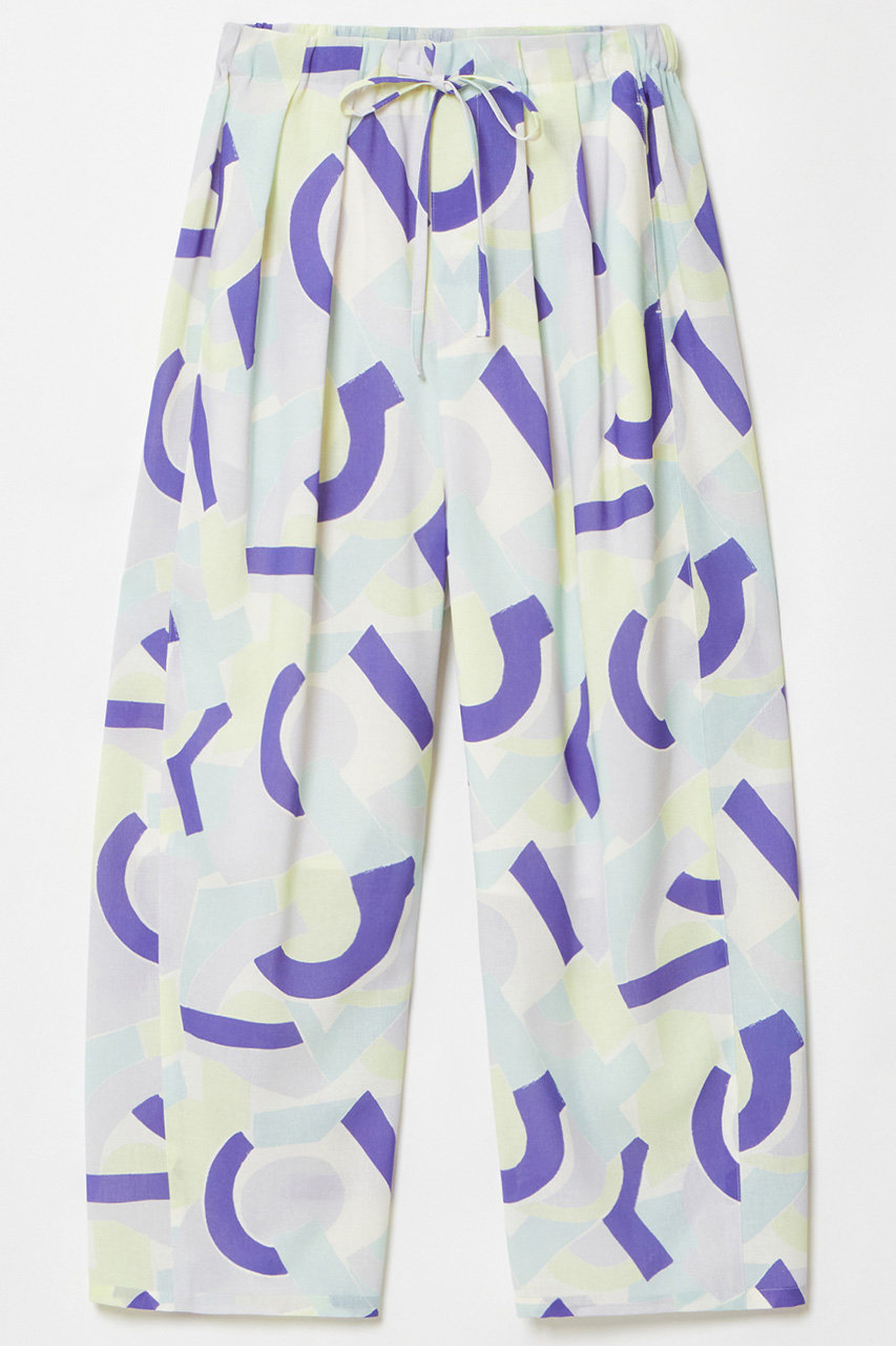 HOUSE OF LOTUS ジオメトリーフプリントパネルパンツ (ブルー系, M) ハウス オブ ロータス ELLE SHOP HOUSE OF LOTUS ジオメトリーフプリントパネルパンツ (ブルー系, M) ハウス オブ ロータス ELLE SHOP