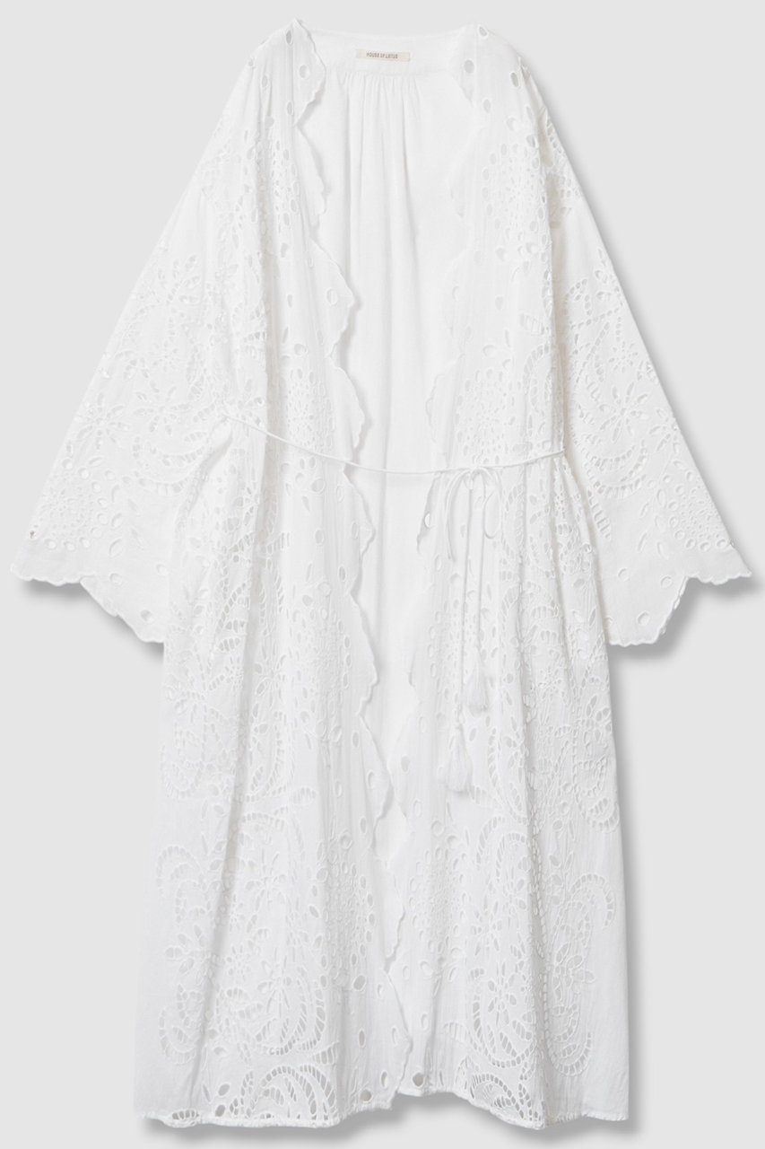 HOUSE OF LOTUS シフリー刺繍ロングガウン (ホワイト, M) ハウス オブ ロータス ELLE SHOP HOUSE OF LOTUS シフリー刺繍ロングガウン (ホワイト, M) ハウス オブ ロータス ELLE SHOP