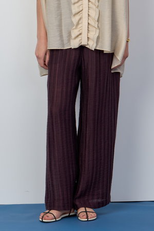 ストライプジャガードイージーパンツ