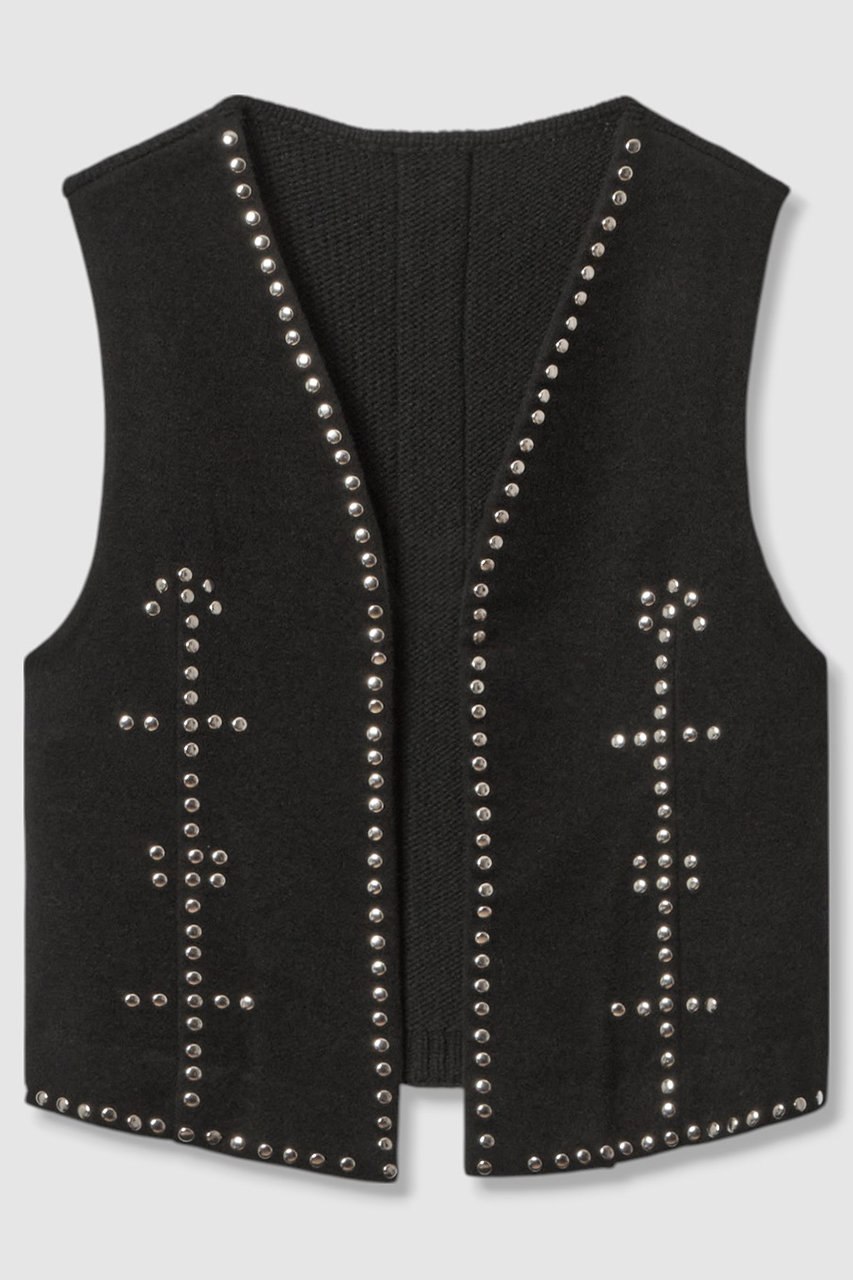 ハウス オブ ロータス/HOUSE OF LOTUSのドッキングスタッズジレ(ブラック/302520-10-100)