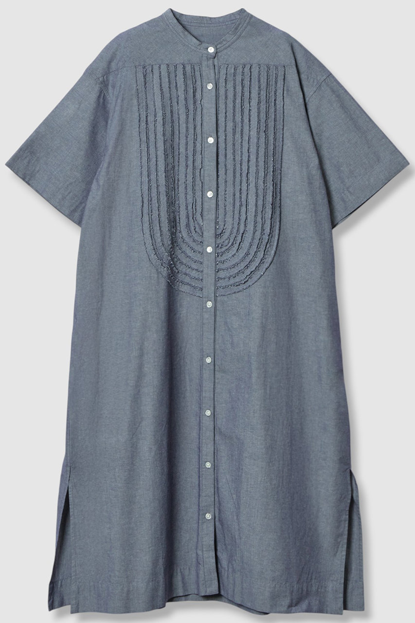 HOUSE OF LOTUS シャンブレーフリルシャツワンピース (ネイビー, M) ハウス オブ ロータス ELLE SHOP HOUSE OF LOTUS シャンブレーフリルシャツワンピース (ネイビー, M) ハウス オブ ロータス ELLE SHOP