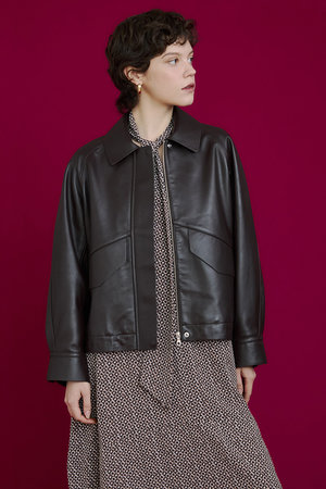 レザーブルゾン