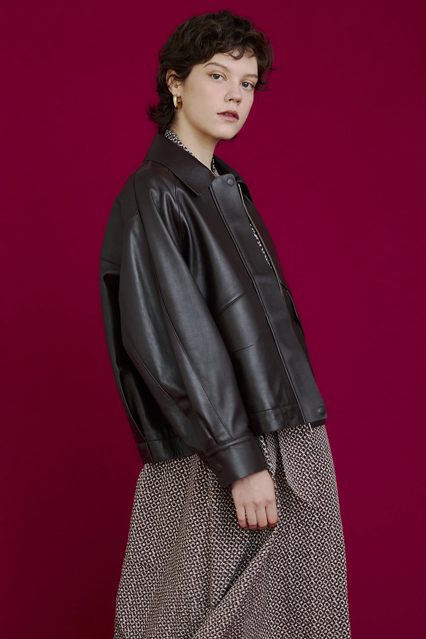 ⭐︎レア⭐︎PINK HOUSE 本革 レザーブルゾン バックロゴ ヴィンテージ加工 HOUSE OF LOTUS(ハウス オブ ロータス)｜レザーブルゾン/ダーク