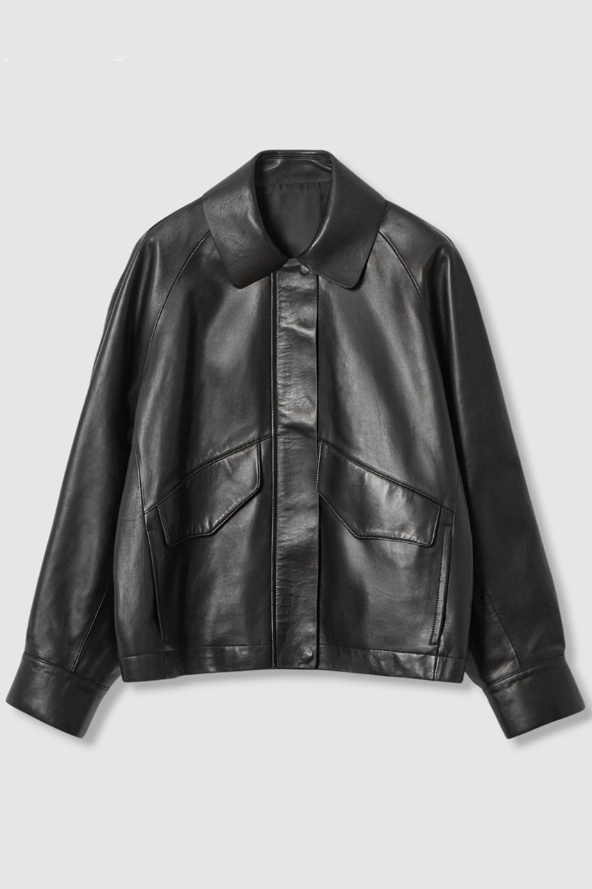 HOUSE OF LOTUS レザーブルゾン (ブラック, M) ハウス オブ ロータス ELLE SHOP