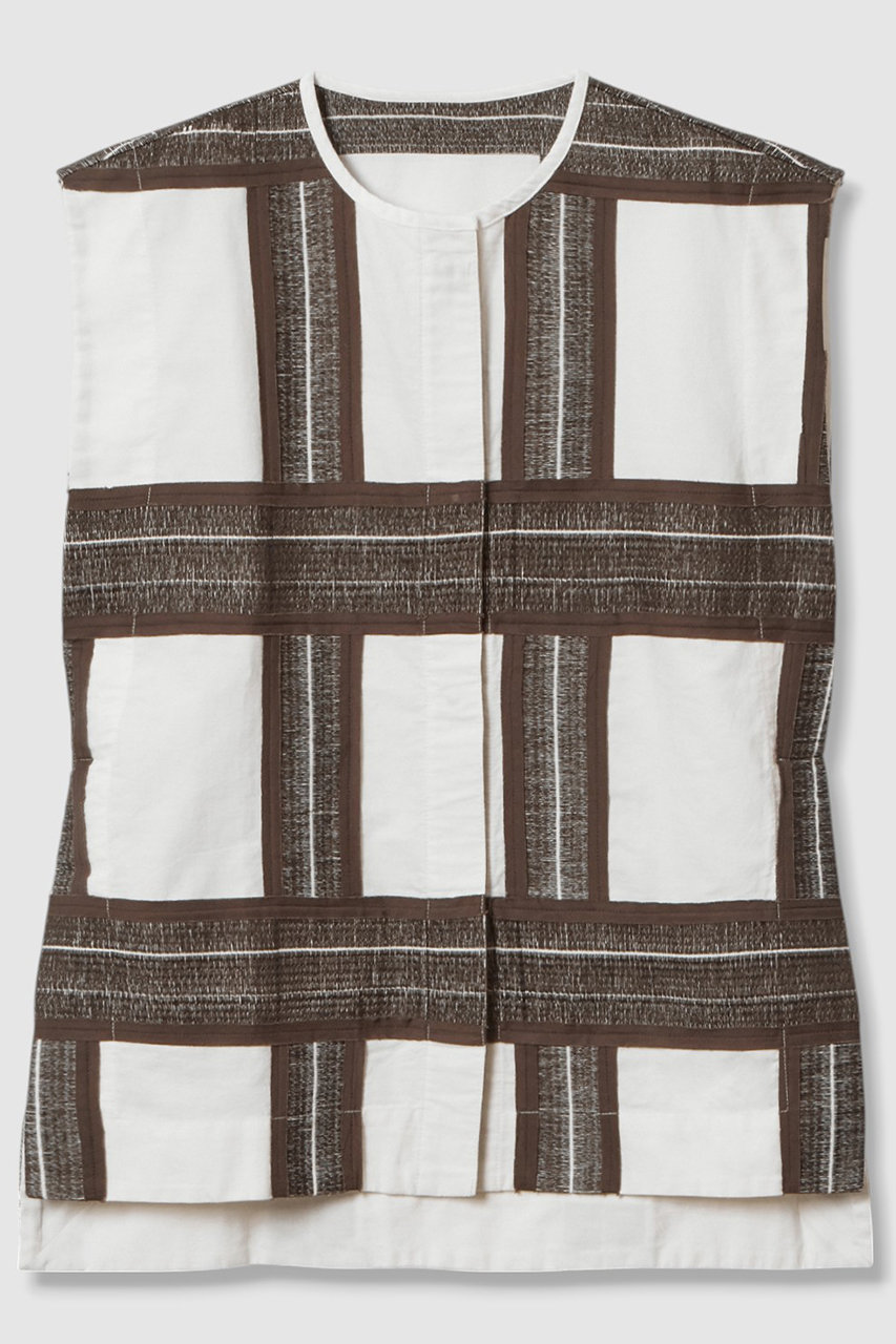 ハウス オブ ロータス/HOUSE OF LOTUSのジオメトリックエンブロイダリージレ(ブラウン/302520-10-110)