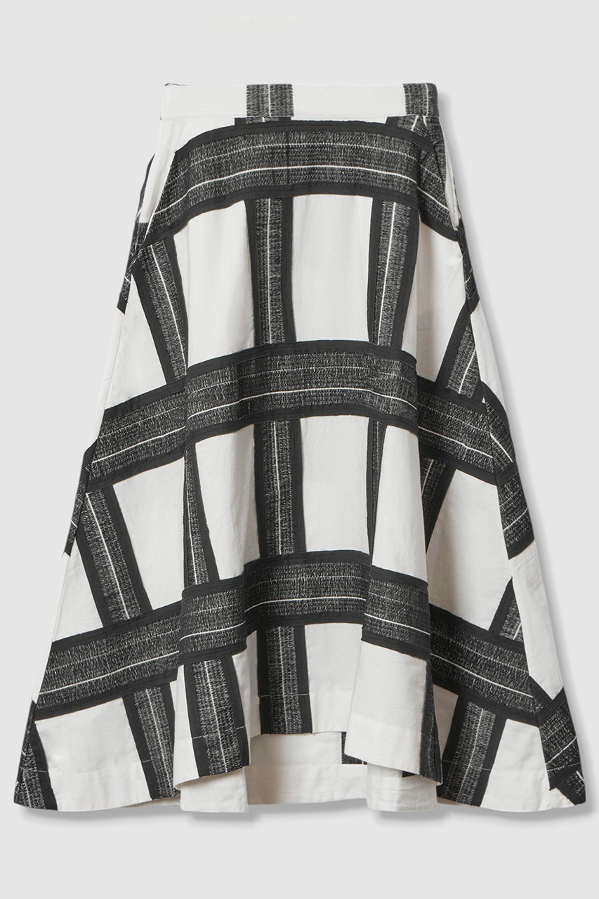 ハウス オブ ロータス/HOUSE OF LOTUSのジオメトリックエンブロイダリースカート(ブラック/302520-11-030)