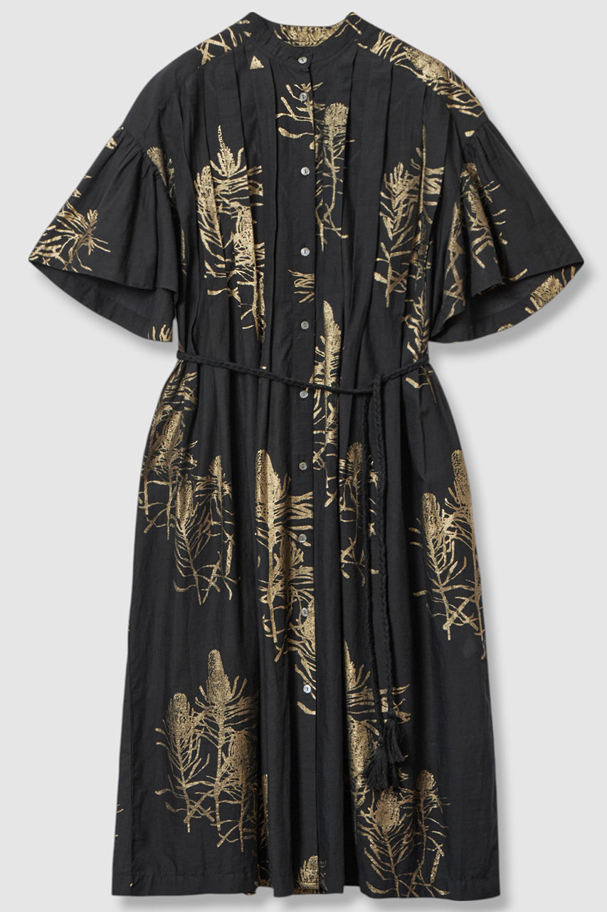 HOUSE OF LOTUS ハクプリントピンタックワンピース (ブラック, M) ハウス オブ ロータス ELLE SHOP HOUSE OF LOTUS ハクプリントピンタックワンピース (ブラック, M) ハウス オブ ロータス ELLE SHOP