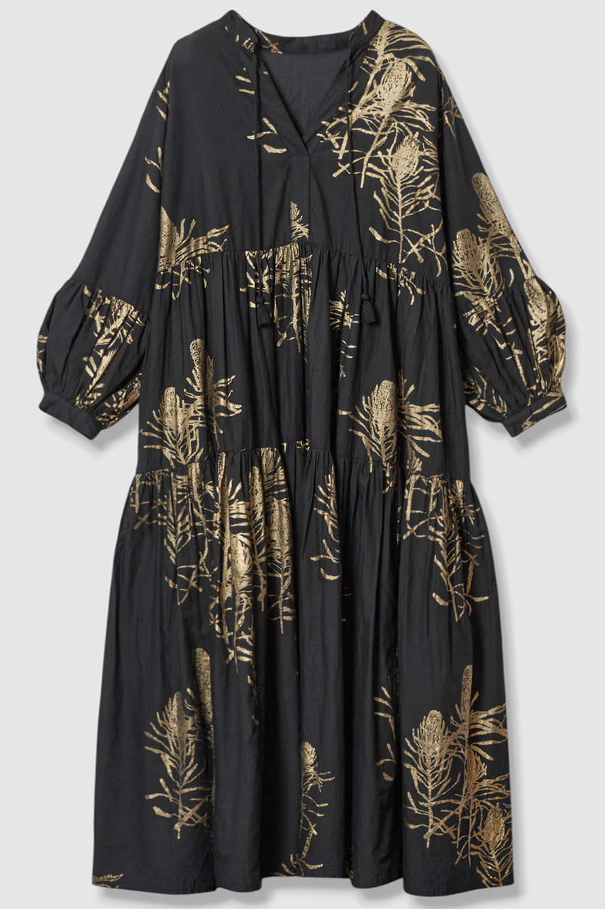 HOUSE OF LOTUS ハクプリントティアードワンピース (ブラック, M) ハウス オブ ロータス ELLE SHOP HOUSE OF LOTUS ハクプリントティアードワンピース (ブラック, M) ハウス オブ ロータス ELLE SHOP