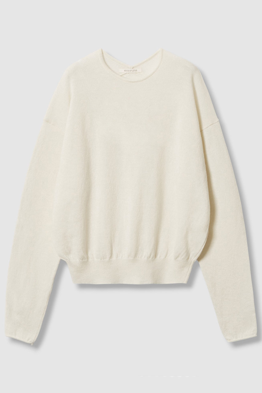 カシミヤシルククルーネックプルオーバー