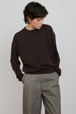 ハウス オブ ロータス/HOUSE OF LOTUSのカシミヤシルククルーネックプルオーバー(110300/110301)