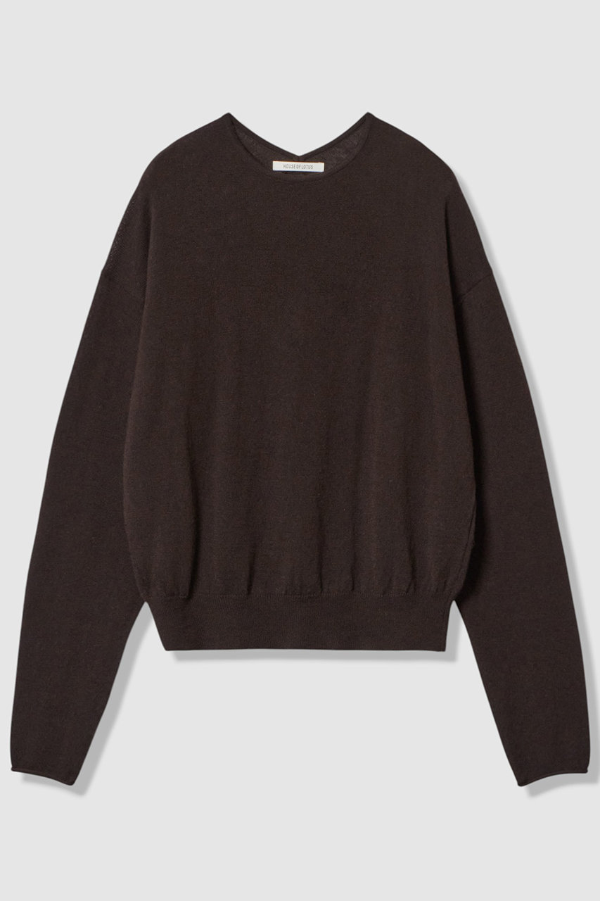 カシミヤシルククルーネックプルオーバー