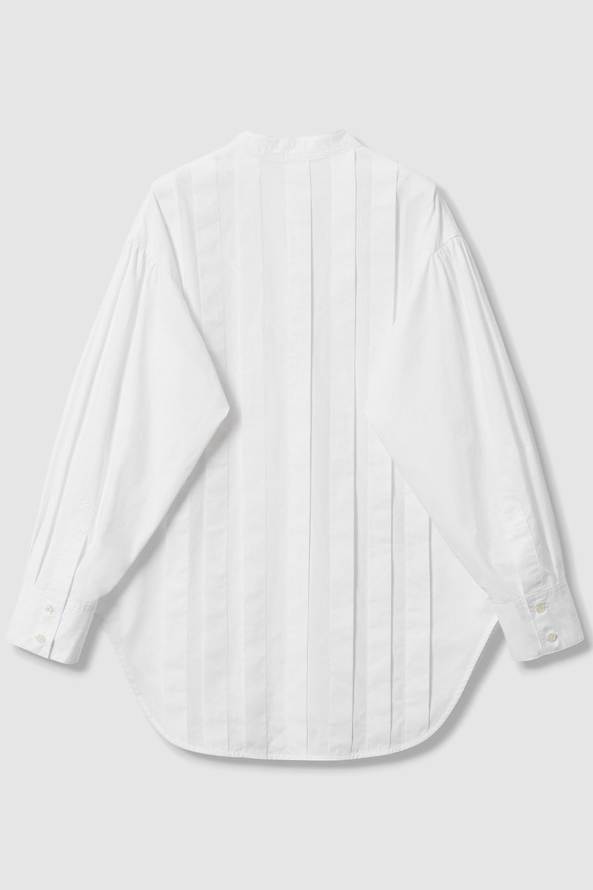 美品 ハウスオブロータス コットンブロードミニフリルシャツ ホワイト M HOUSE OF LOTUS(ハウス オブ ロータス)｜コットンピンタックシャツ