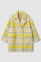 シャギーチェックコート ハウス オブ ロータス/HOUSE OF LOTUS イエロー