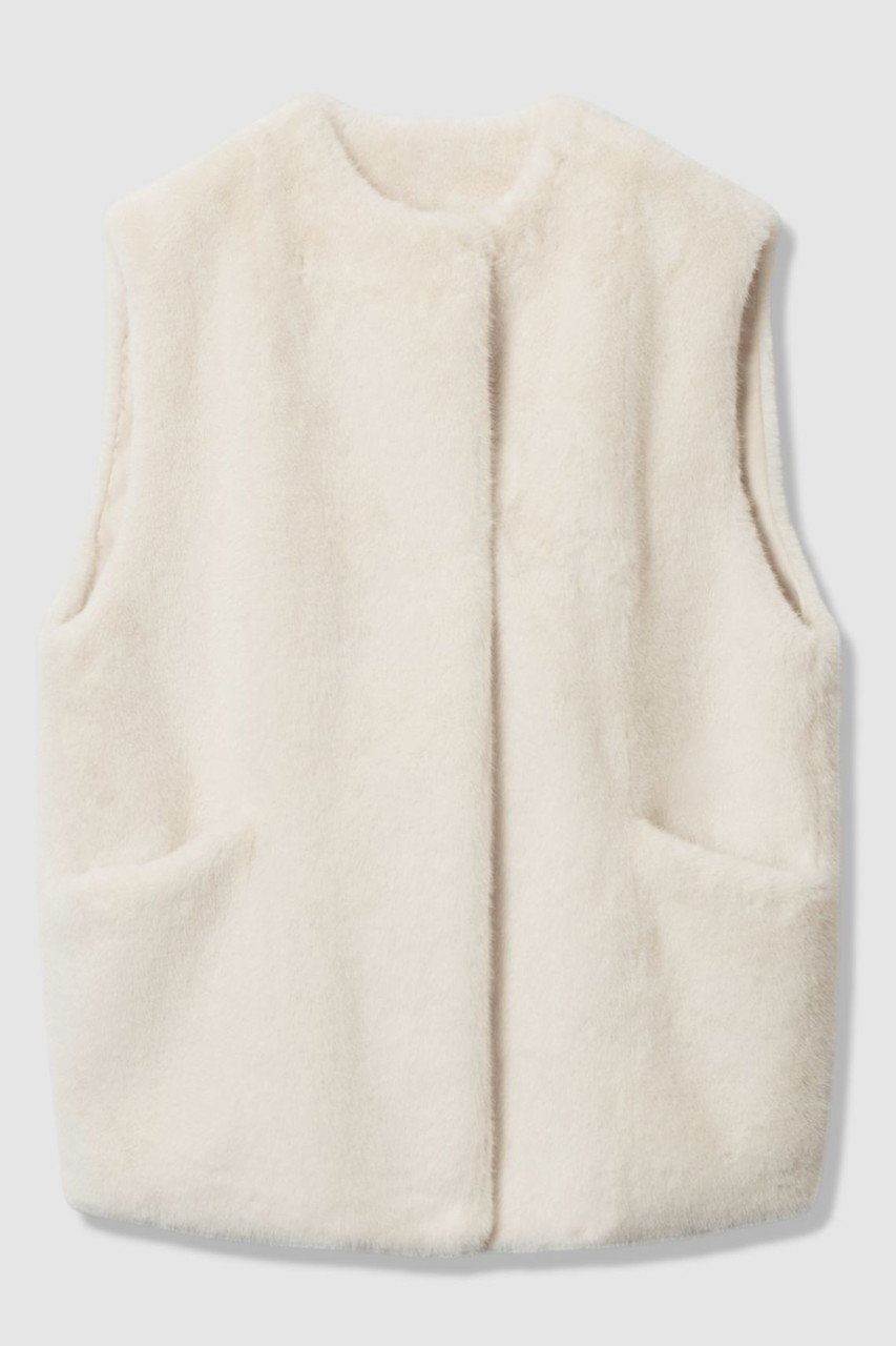 ハウス オブ ロータス/HOUSE OF LOTUSのショートパイルフェイクファージレ(オフホワイト/302520-10-140)