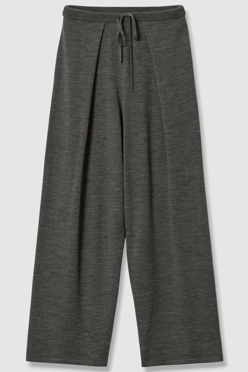 ウーステッドメリノウールニットパンツ